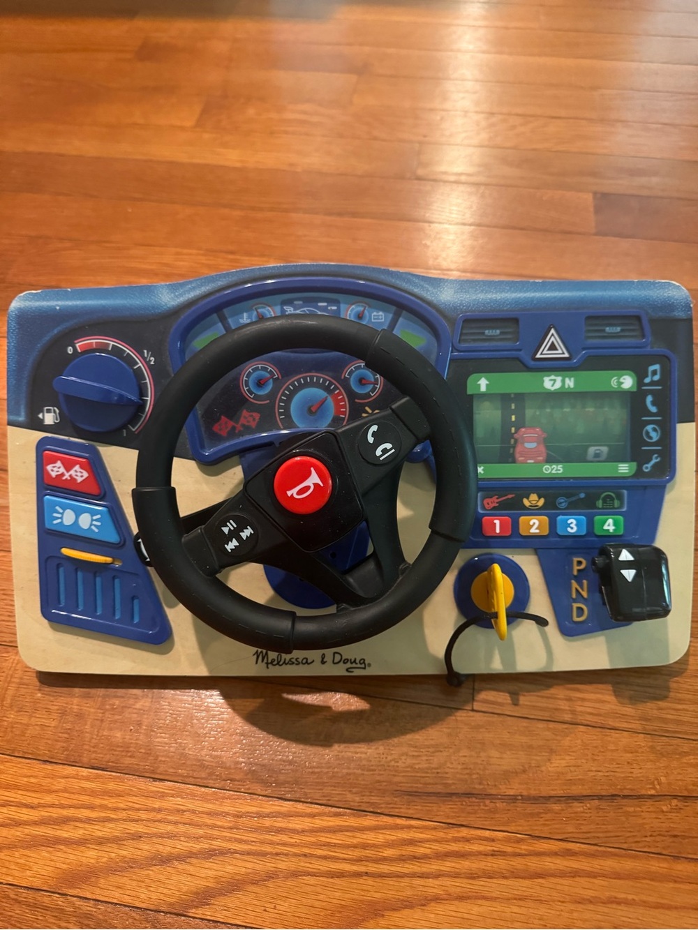 Melissa & Doug Blue Play Steering Wheel Dashboard Toy